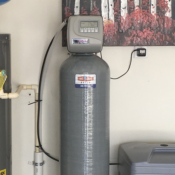 Water softener installed in a home by First Choice Water and Plumbing in Twin Falls, ID